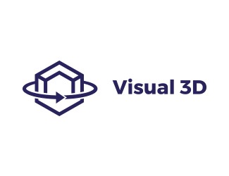 Projekt logo dla firmy Visual 3d | Projektowanie logo